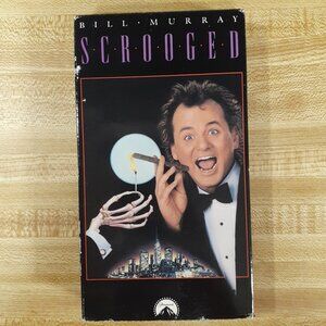 Scrooged 1988 VHS Richard Donner Bill Murray Carol Kane Christmas Carol Cult VTG